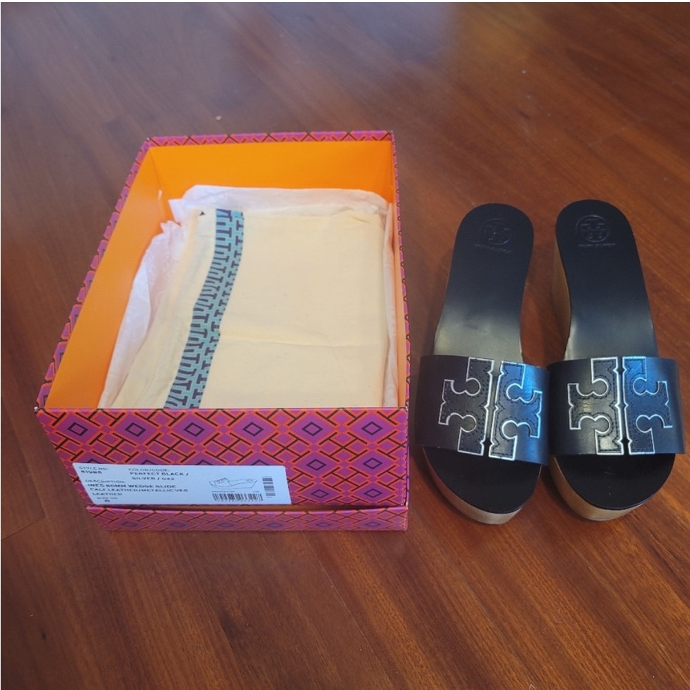 🆕 Tory Burch Ines 80mm wedge slides - Picture 6 of 7